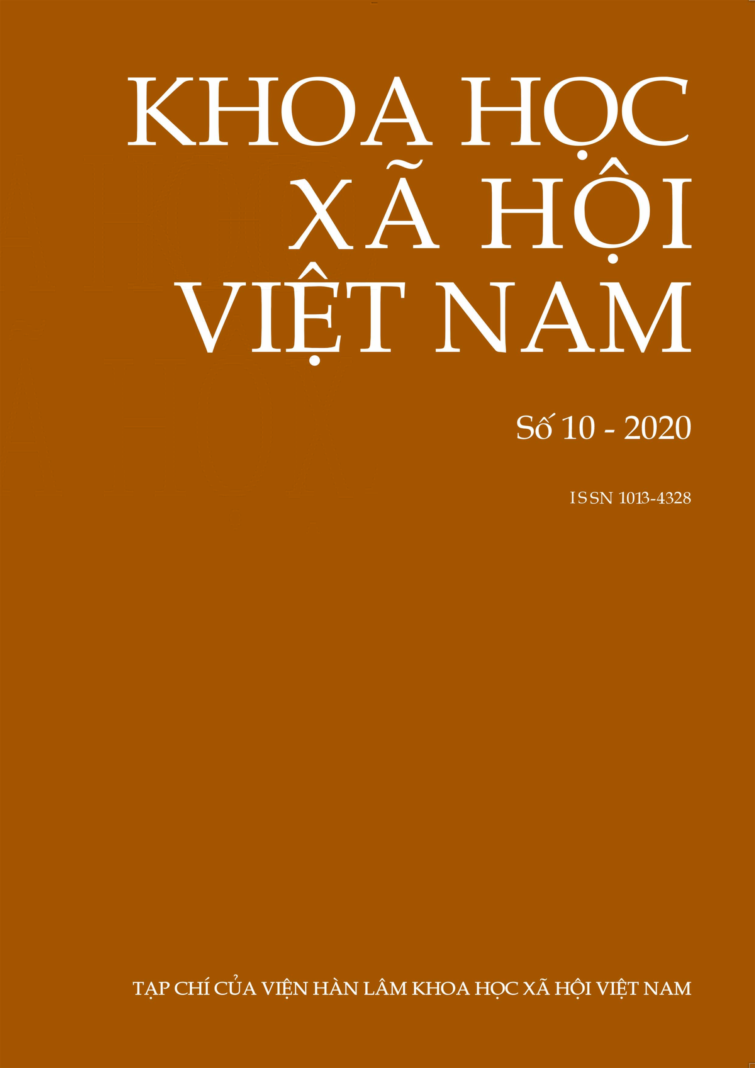Khoa học xã hội Việt Nam. Số 10 - 2020